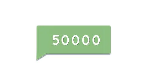 Image of 50000 notifications on white background 库存插图