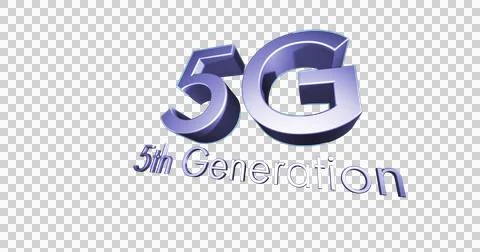 Image of 5g 5th generation text in purple metallic letters on white background Stock Illustration