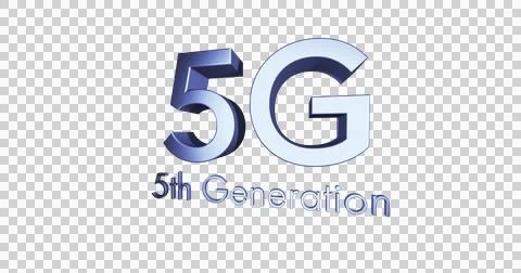 Image of 5g 5th generation text in purple metallic letters on white background Stock Illustration