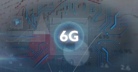 Image of 6g, scope scanning and data processing 스톡 일러스트