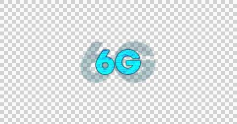Image of 6g text in glowing blue letters with glitch on black background イラスト素材