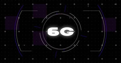 Image of 6g text, scope and computer data processing 写真素材