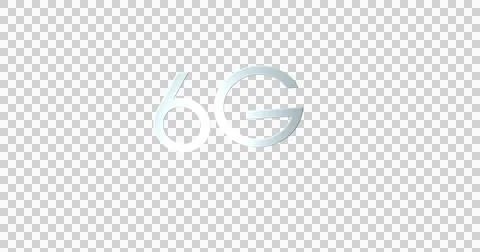 Image of 6g text in white letters on black background Stock Illustration
