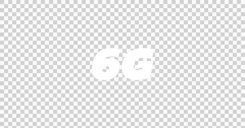 Image of 6g text in white letters with multi coloured shadow on black background Illustrazione stock