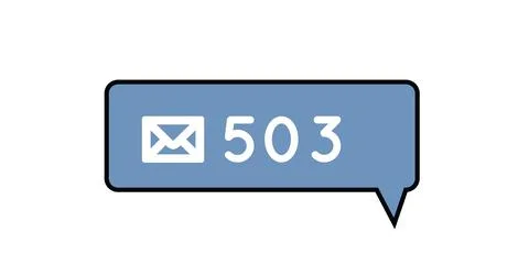 Image of 969 emails on white background Stock Illustration