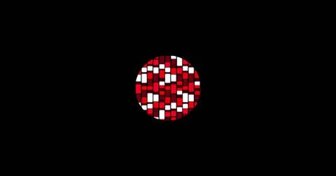 Image of abstract background with circles and rectangles in shades of red Stock Illustration