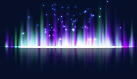 The image is an abstract representation of light rays with a gradient of co.. Stock Illustration