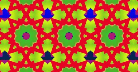 Image of abstract shapes moving in hypnotic motion against blue background Stock Illustration