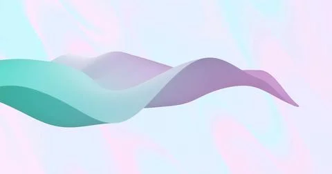 Image of abstract waving shape moving on multi coloured background Stock Illustration