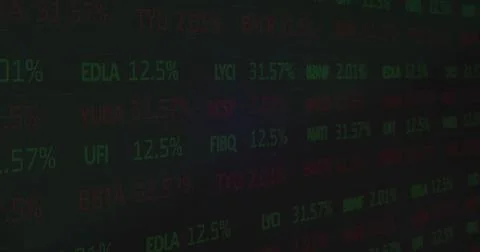 Image of access denied text, x symbol, binary codes, circuit board texture over Stock Illustration