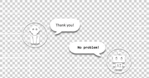 Image of ai chat over transparent background Ilustração Stock