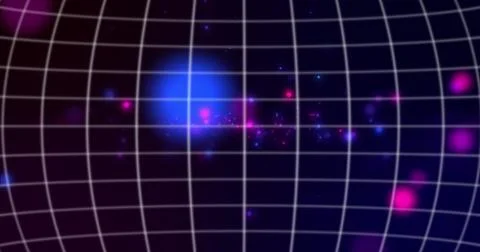 Image of ai data processing over grid on globe and dark background 写真素材