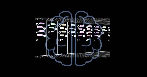 Image of ai data processing over brain and computer circuit board Stock Photos