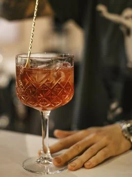Image of alcoholic cocktail on the table Stock Photos