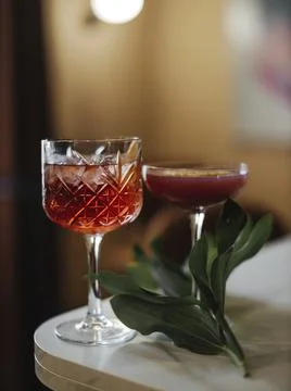 Image of alcoholic cocktail on the table Stock Photos