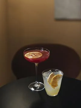 Image of alcoholic cocktail on the table Stock Photos