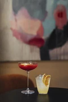 Image of alcoholic cocktail on the table Stock Photos