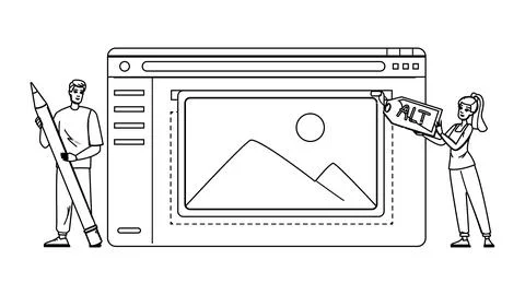 Image alt text vector Stock Illustration