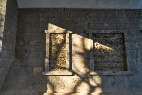 Image of an ancient stone wall. Stock Photos