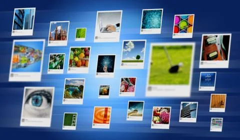 Image and Picture sharing concept Stock Photos