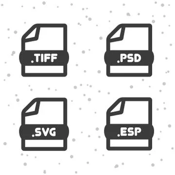 Image and Vector file icons. Download TIFF, PSD, SVG and ESP symbol sign. Web Stock Illustration