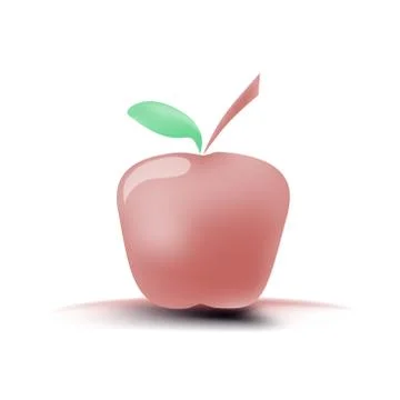 Image of an apple, hand drawing, vector illustration. Stock Illustration