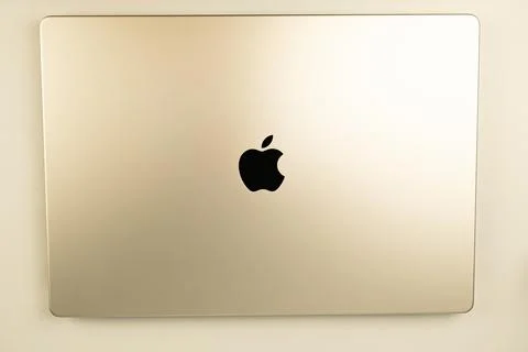 Image of an Apple laptop, emphasizing branding and design quality Neutral bac Stock Photos
