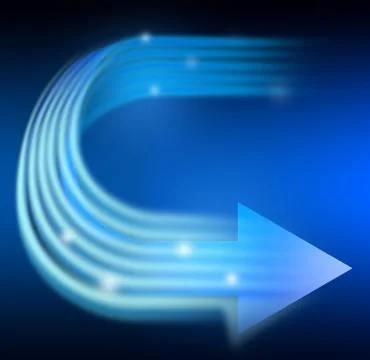 Image of arrow in motion leaving a trail Illustrazione stock