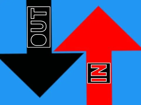 Image of the arrow pointing the way Stock Illustration