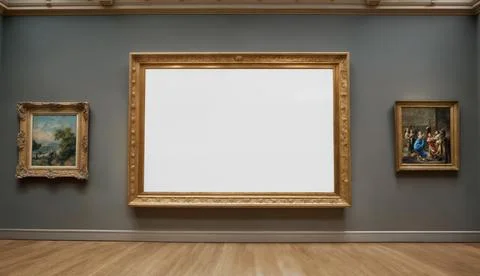 An image of an Art Gallery Stock Illustration