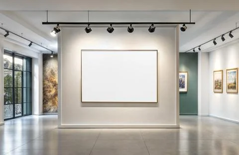 An image of an Art Gallery Stock Illustration