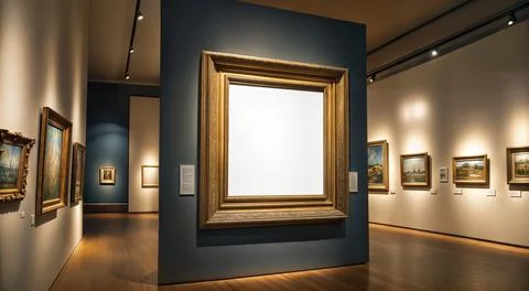 An image of an Art Gallery Stock Illustration