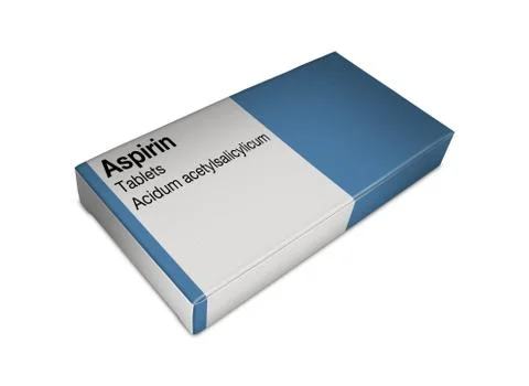 Image of aspirin box Stock Photos