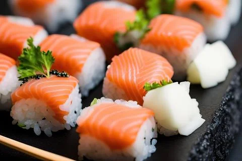 Image of assorted Japanese dishes on table 스톡 사진