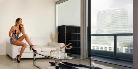 Image of an attractive young woman posing Stock Photos