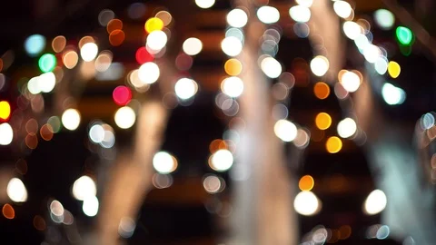 Image of background defocusing the light car at night. Stock Footage 94750654