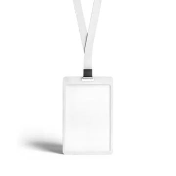 An image of a Badge on holder isolated on a white background Stock Illustration
