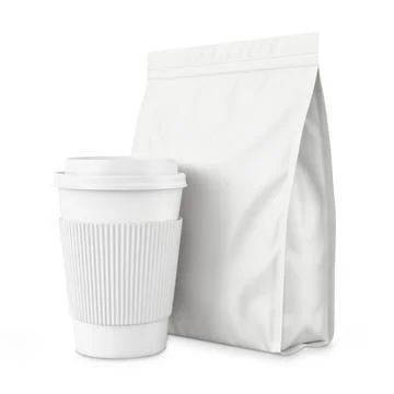 An image of a Bag With Coffee isolated on a white background Stock Illustration