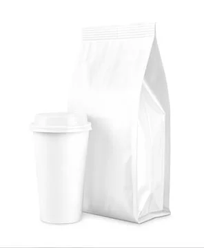 An image of a Bag With Coffee isolated on a white background Stock Illustration
