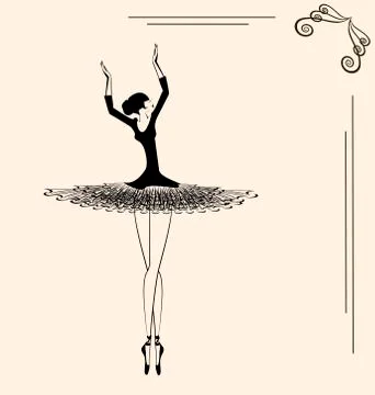 Image of a ballerina Stock Illustration