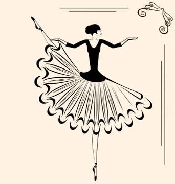 Image of ballet dancer Stock Illustration
