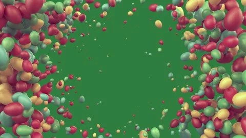 An image of balloons floating in the air lots colorful bunch isolated isolated Video stock 336891362
