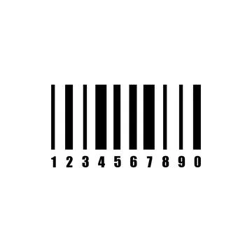 Image of a barcode isolated on a white background Stock Illustration