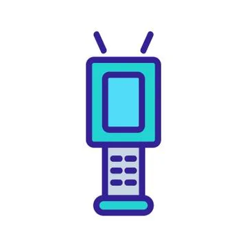 Image barcode scanner icon vector outline illustration Illustrazione stock