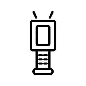 Image barcode scanner icon vector outline illustration Stock-Illustration