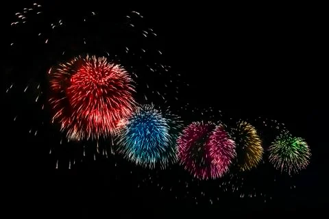 An image of beautiful fireworks celebration Stock Photos