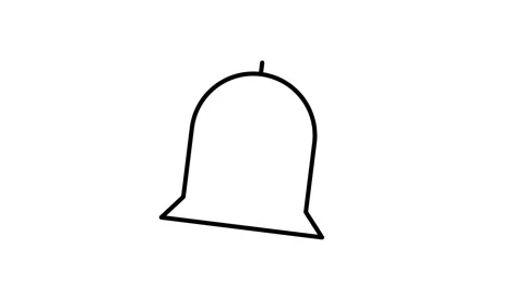 Image of a bell icon with a slash through it, symbolizing no notification a.. Stock Footage 333462084