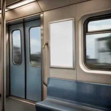 An image of a billboard on a subway Stock Illustration