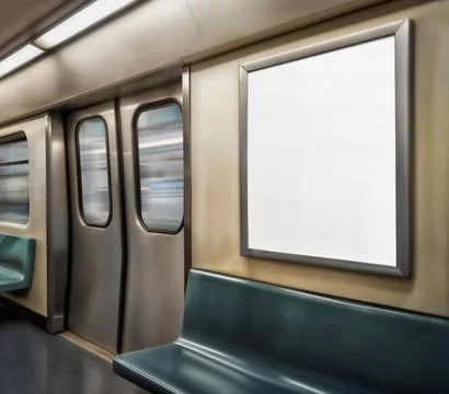An image of a billboard on a subway Stock Illustration