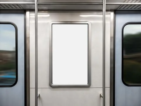 An image of a billboard on a subway Stock Illustration